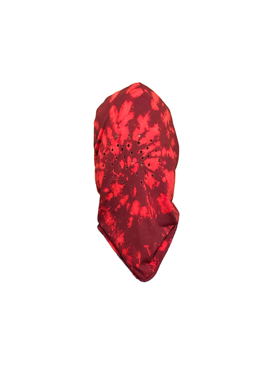 Maroon/Red Reverse Tye Dye Mask